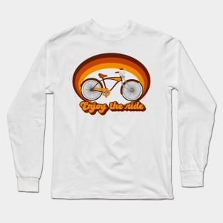 Lispe Enjoy the Ride Retro 70s Bicycle Long Sleeve T-Shirt